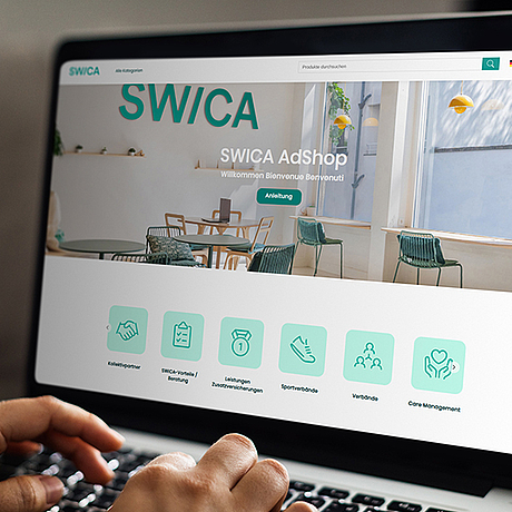 Referenz SWICA AdShop Web2Print Ansicht