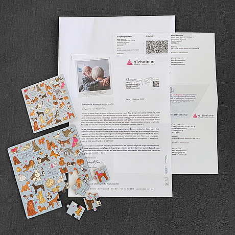 Referenz Mailing Alzheimer Schweiz Musterexemplar Ansicht