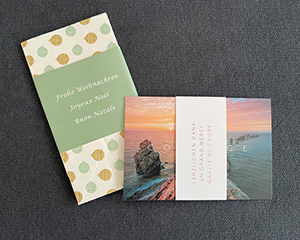 Referenz Beispiel Give-aways mit Banderole