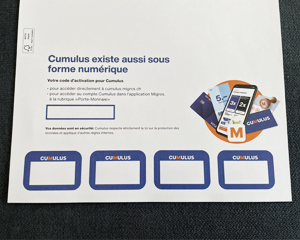 Referenz Beispiel Etiketten Migros Cumulus
